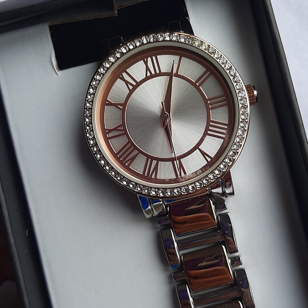New Stainless Steel Rose and White Gold-tone Watch - Picture 2 of 7